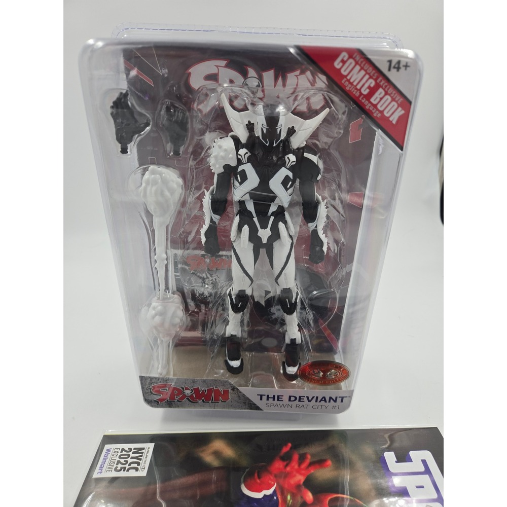 Spawn The Deviant Action Figure Platinum Edition Rat City #1 Comic Book NYCC